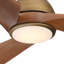 Ventilateur de plafond 52 po à intensité variable en bois massif avec lumières DEL et télécommande