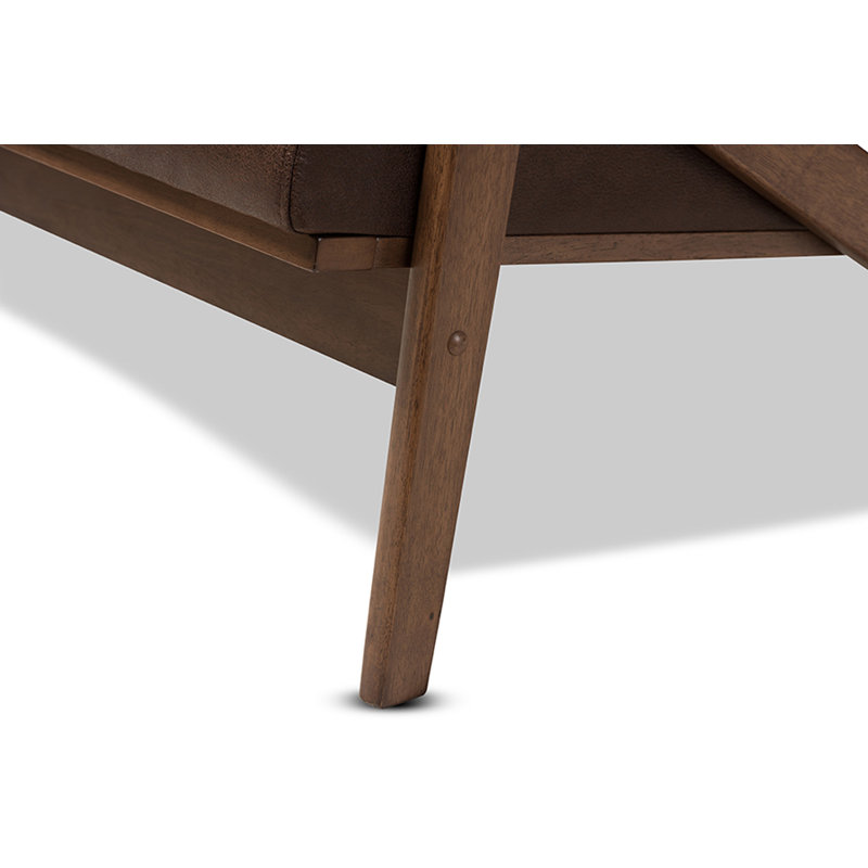 Causeuse Kiger Bianca, Marron foncé