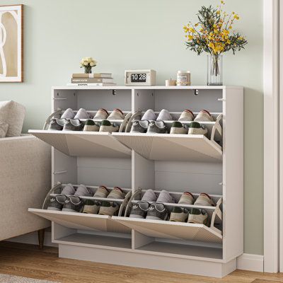 16 Pair Flip Down Shoe Storage