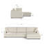 Tatum Large Deep Seater Right Sectional Sofa L-Shaped Performance Fabric Sofa in Contemporary Style-1583937175