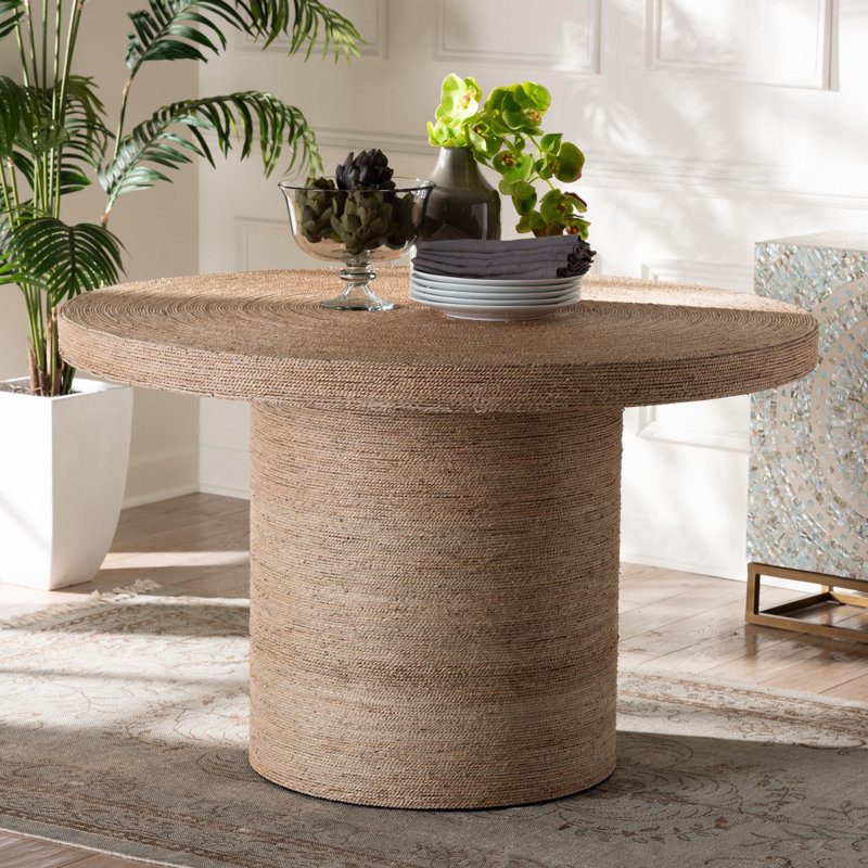Quito 48" Seagrass Pedestal Dining Table