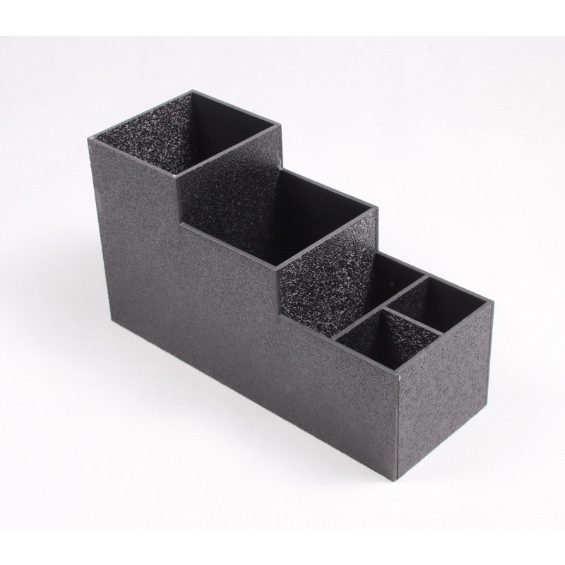 Organisateur de condiments, 5 compartiments, plateau de table - noir