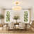 Aurelia 6-Light 24" Fabric Drum Semi Flush Mount Ceiling Light
