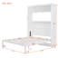 Grand lit escamotable mural avec tablettes-811210162