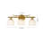 3 - Light Modern Linear Clear Tulip Flower Glass Vanity Light