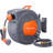 Garden Hose Reel, 1/2 In X 100 Ft Wall Mounted Retractable Water Hose Reel With 9 Function Sprayer Nozzle, Any Length Lock, 180° Swivel Bracket, Automatic Rewind And Slow Return System