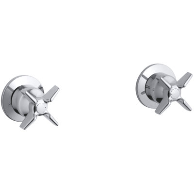 Garniture de valve murale Triton avec poignées en croix, nécessite une valve