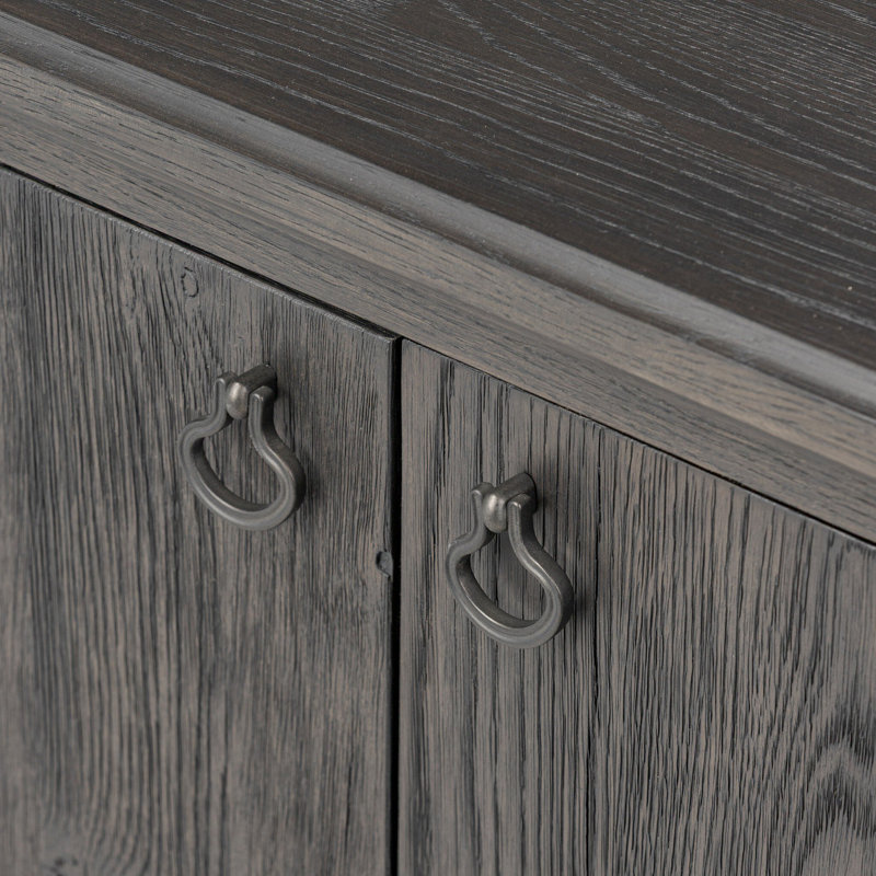 Alden Media Console-Worn Black Oak