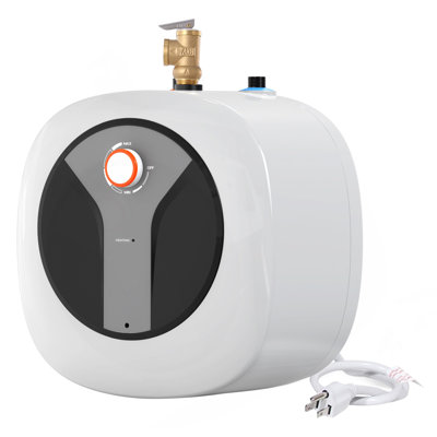 Mini-réservoir électrique de 4 gallons avec chauffe-eau, réservoir de 1440W de chaudière, soupape de sécurité de température, installation facile, pour la cuisine, le restaurant, l'étagère murale