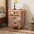 Eco-friendly Rustic Reclaimed Wood End Table With Storage