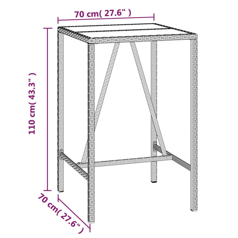 Ensemble de barre de patio avec coussins 5 pièces Latitude Run®