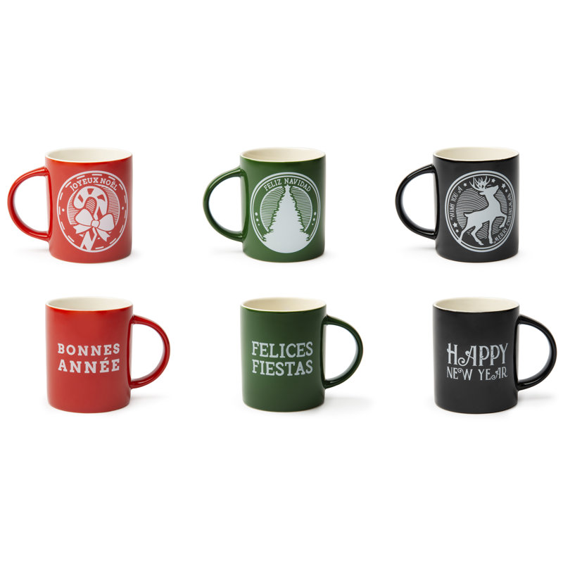 Christmas Stamp Stoneware Coffee Mug