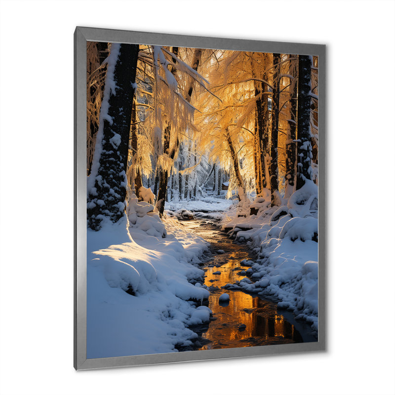 Mirryah Alaska Silent Winter I - reproduction, Cadre photo argenté, H 20 po x l 12 po x P 1 po