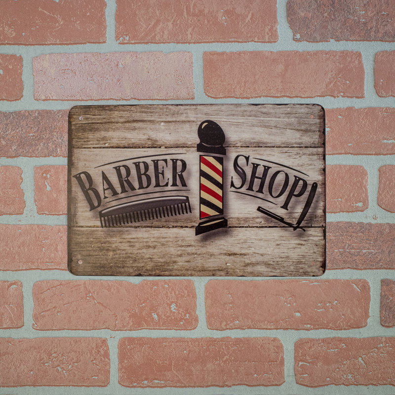 8x12 Tin Barber Shop Wall Sign Retro Barbershop Salon Business Ad Poster Decor 8x12 Tin Barber Shop Wall Sign Retro Barbershop Salon Business Ad Poster Decor