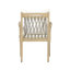 Ensembles de salle à manger d'extérieur, chaises en bois d'acacia et corde, salle à manger familiale moderne et rustique