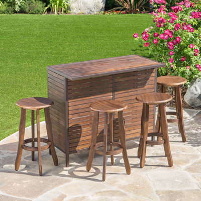 Rockridge 47.75'' Solid Wood Bar Set
