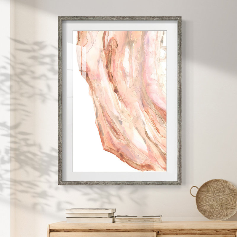 Rose Quartz II -Framed Print, Distressed, 28.5" H x 20.5" W