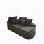 Canapé-lit semi-circulaire 2 en 1 avec coussin de nuque et coussins décoratifs-2025259757