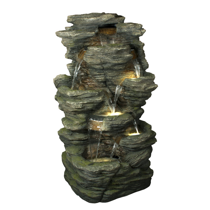 Indoor Floor Fountain with Lights
