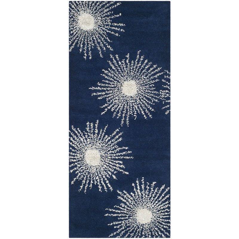 Tapis intérieur / extérieur floral Amier, Tapis de couloir 2 pi 6 po x 8 pi