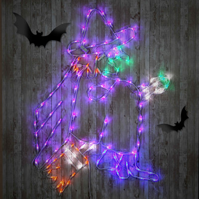 Décoration de sorcière volante d'Halloween 46 po The Holiday Aisle®