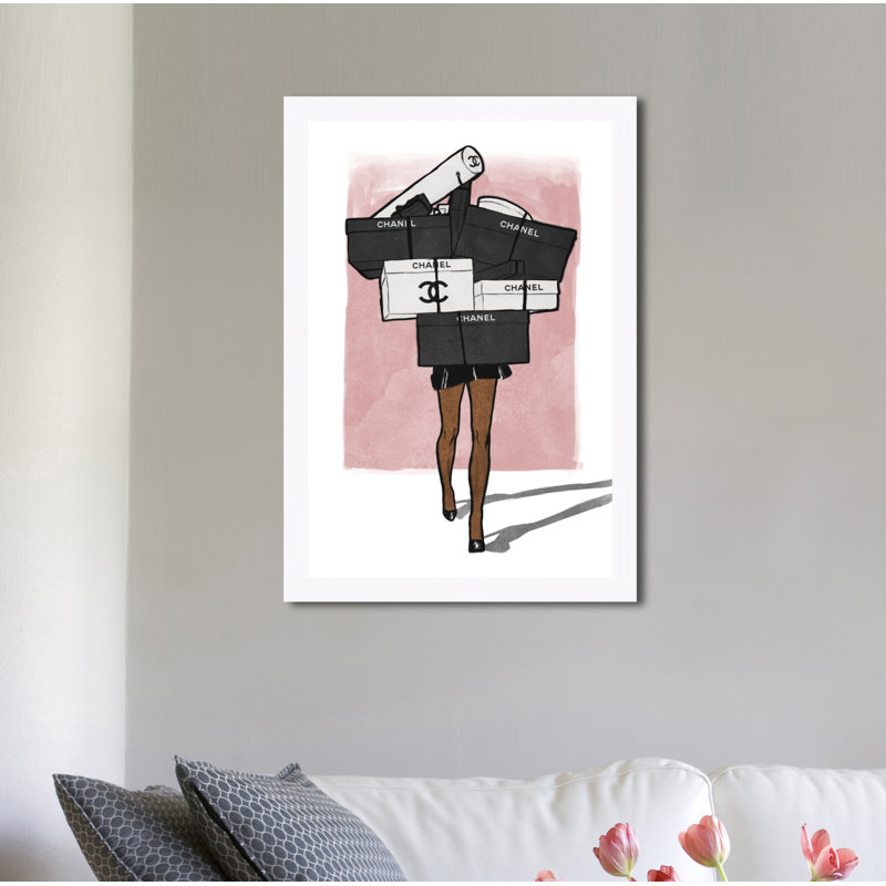 «French Boxes Overoad Blush», impression encadrée, H 56 po x l 38 po