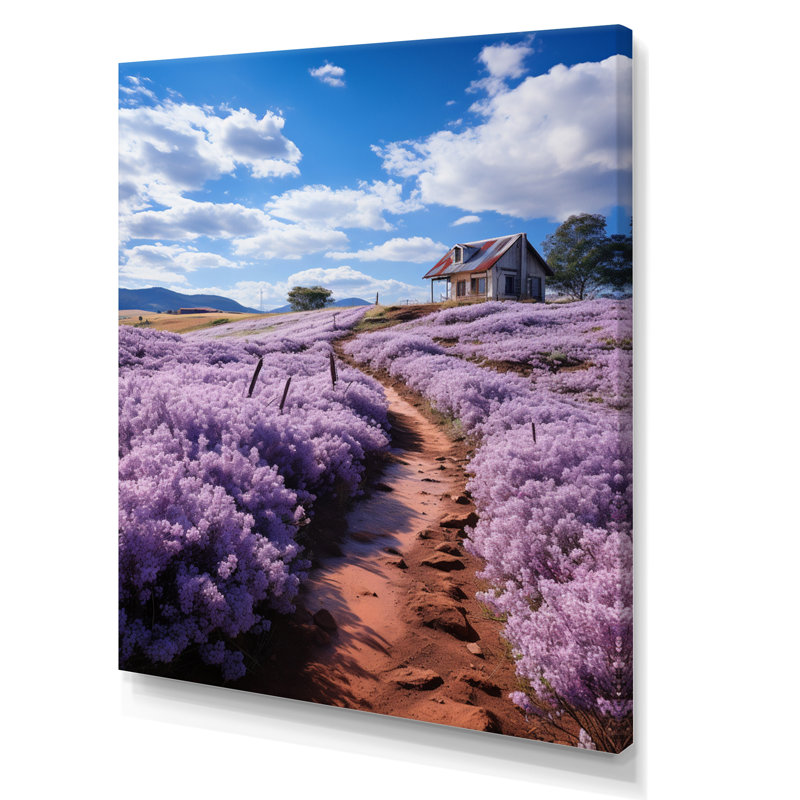 «Vietnam Dalat Countryside Lavender Field», reproduction d'art sur toile, H 40 po x l 30 po x P 1,5 po, Toile tendue