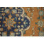 Tapis traditionnel floral en laine orange 3 x 4