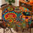 Washable Bohemian Abstract Floral Pattern Tablecloth