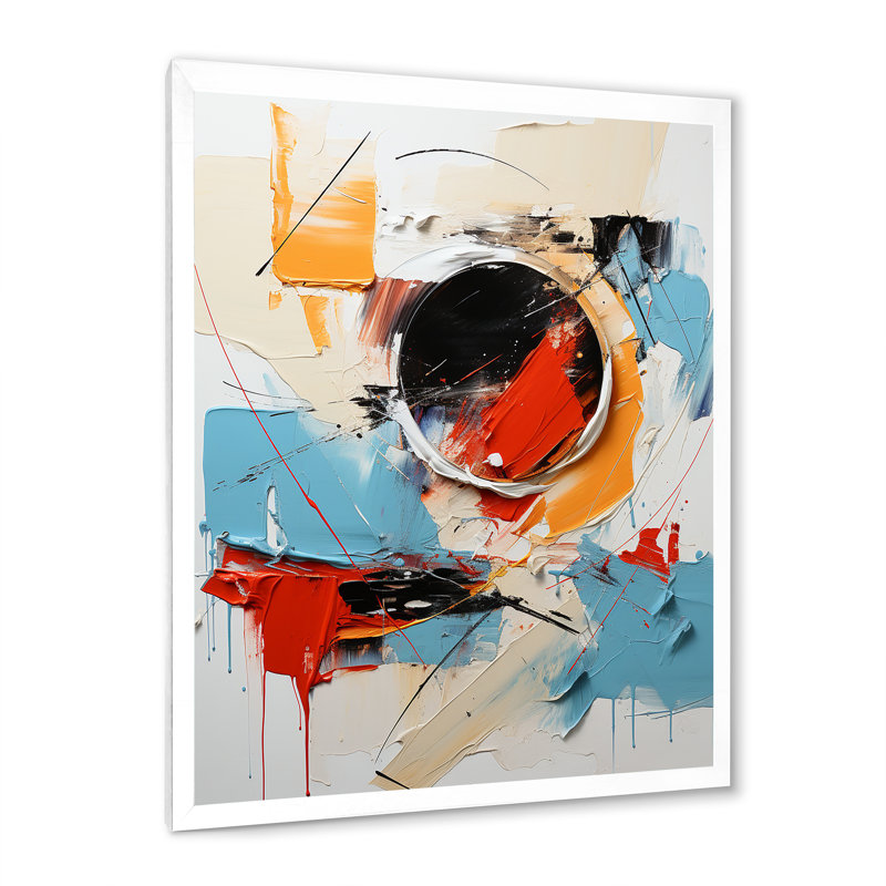 «Blue Passager», reproduction d'art abstrait, Cadre photo blanc, H 44 po x l 34 po x P 1,5 po