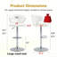 Ensemble de table de bar moderne 3 pièces avec 2 tabourets pivotants