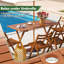 Table de salle à manger 54,5 po x 27,5 po avec trou de parasol 2 po pour balcon