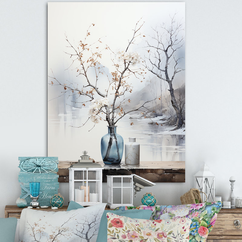 " Tree Winters Window Oasis ", Wrapped Canvas, 40" H x 30" W x 1.5" D