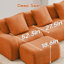 Canapé en forme de U sans os, tissu en peluche sans assemblage requis Accoudoir incurvé, conception antidérapante, éponge à haute densité 32D au design épuré, emballage sous vide à compression complète, pour les salons-118726989