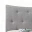 Grand lit gris en tissu