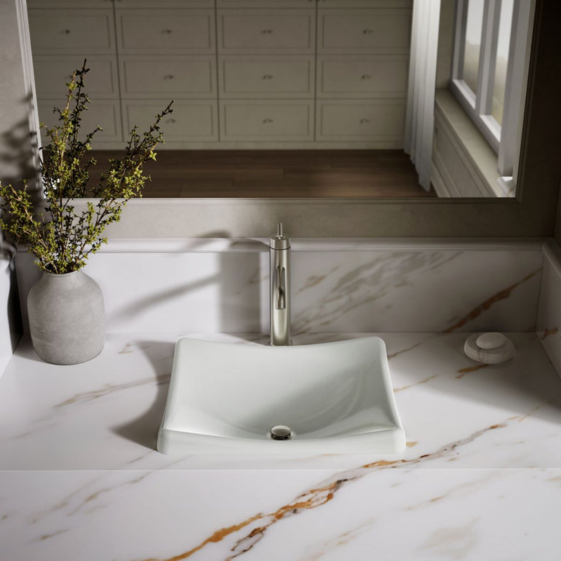 DemiLav Metal Specialty Vessel Bathroom Sink, Almond