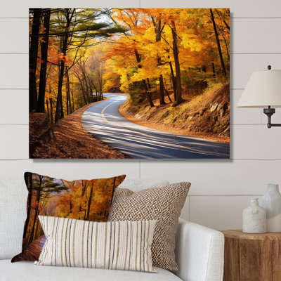 «Autumn's Road Into The Forest I» - art mural route