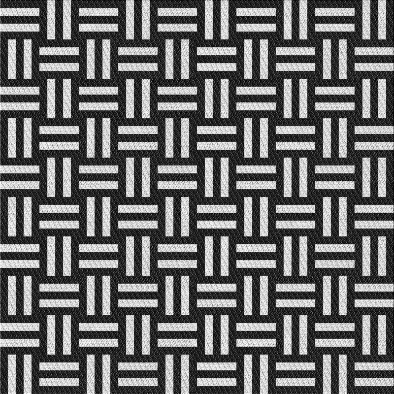 Tapis noir/blanc à motifs Izzo, Carré 4 pi