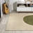 Ameah Minimalist Geometric Dot Machine-Washable Cream/Green Rug-773730045