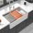 Farmhouse Sink Workstation - 33 Inch  Ceramic Double Bowl Farm Kitchen Sink