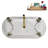 59" Streamline Clawfoot Tub,Tray,Drain, Clawfeet-101628975-102220277