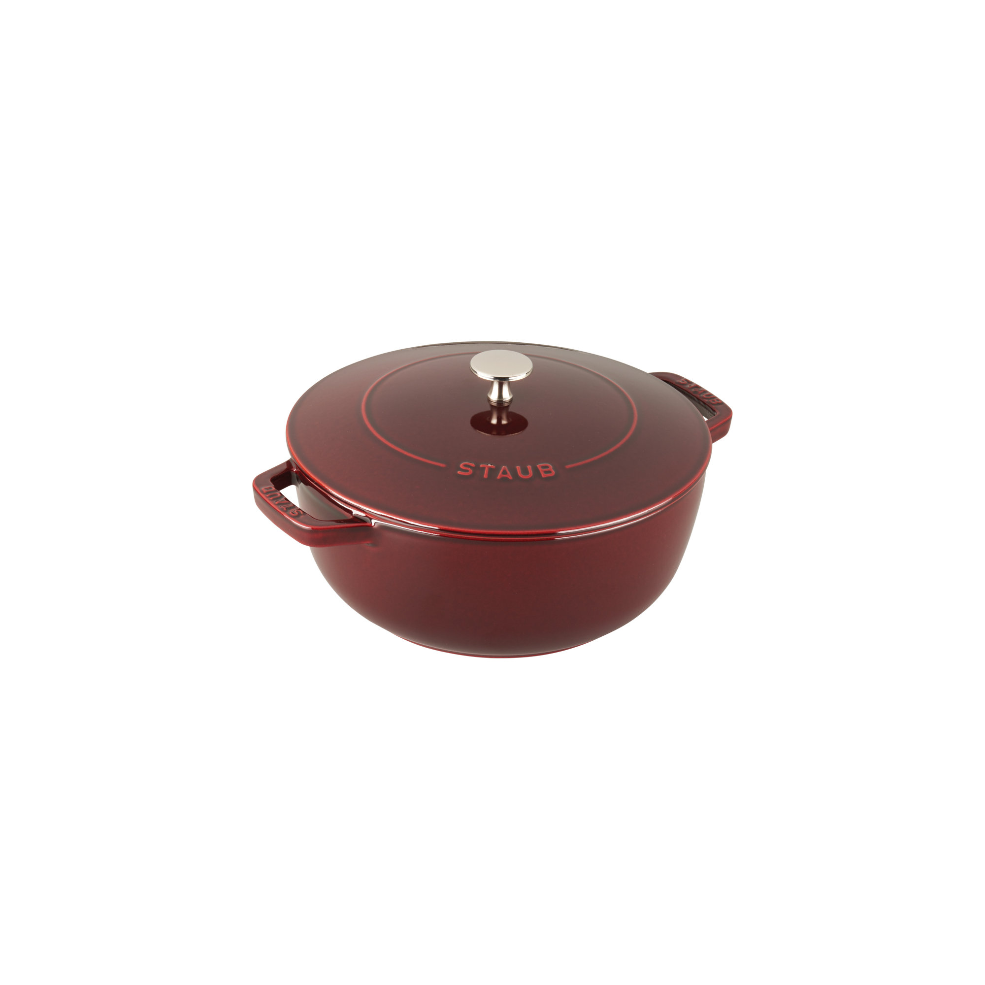 Staub Cast Iron 3.75-Quart Essential French Oven, Serves 3-4 Hand Crafted In France, Grenadine