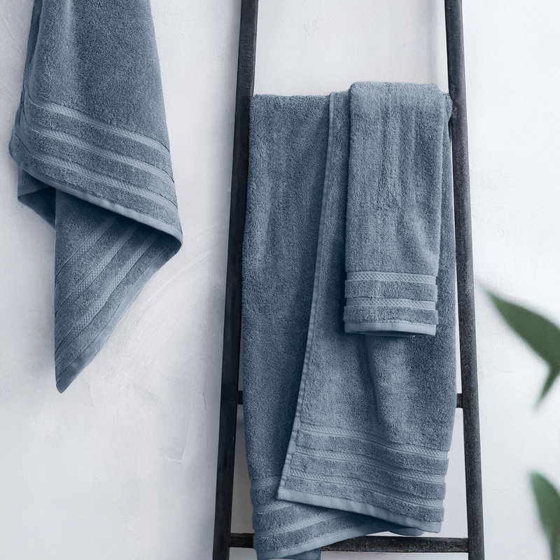 True Comfort Bath Set, Blue, 6 Piece Towel Set
