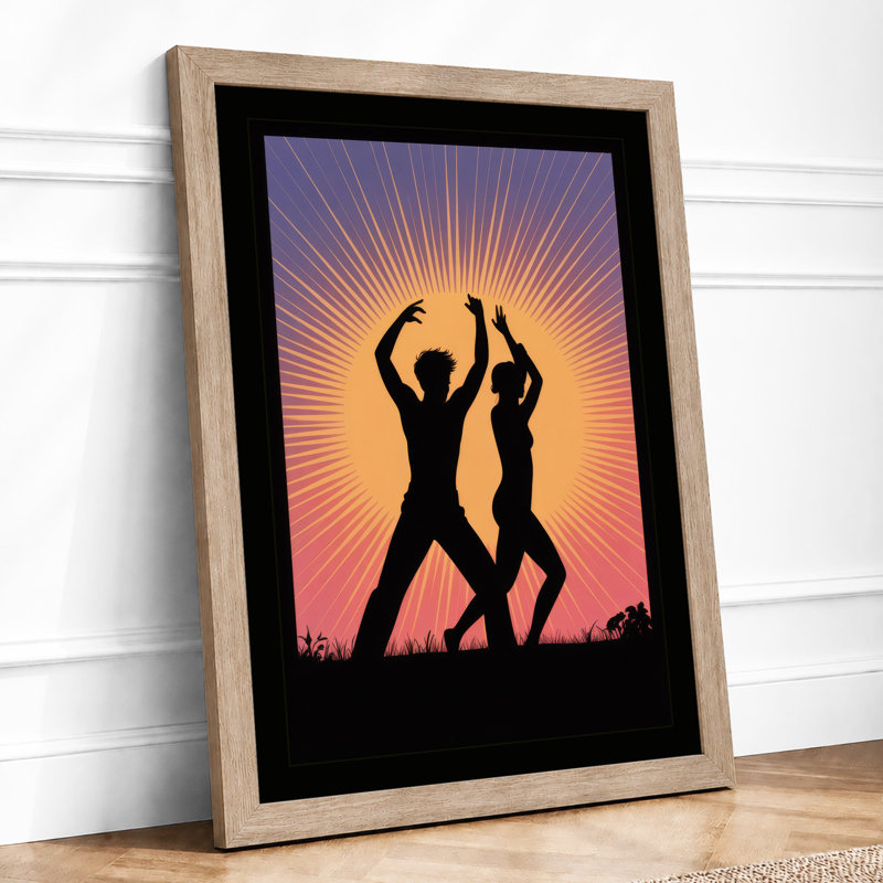 Triumph at Sunset Modern - Framed Print, A4 - 29.7 x 21.0 cm, Oak