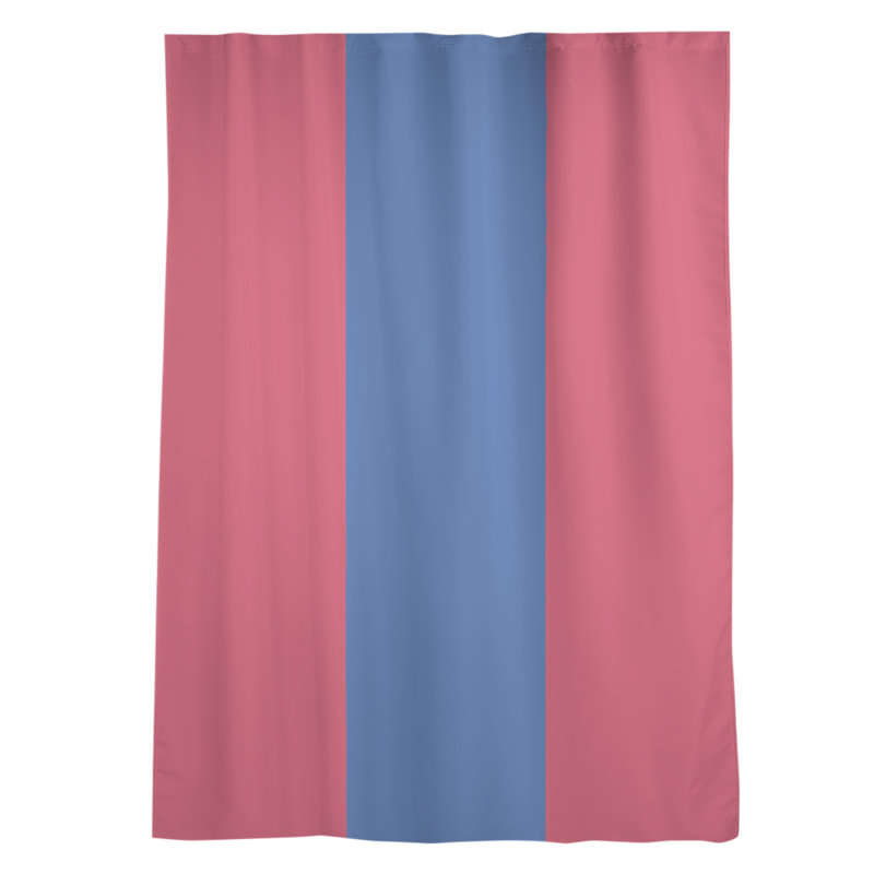 Panneau de rideau simple diaphane avec passe-tringle Stripes, Buffalo Football rouge clair / bleu