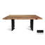 Oak Rectangular Wood Top Dining Table with Steel Base