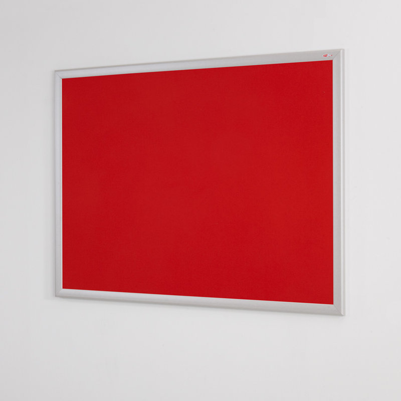 Wall Mounted Bulletin Board, Red, 120 cm H x 120 cm W