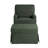 Upholstered Skirted Swivel Accent Arm Chair With Storage Ottoman-1258718069