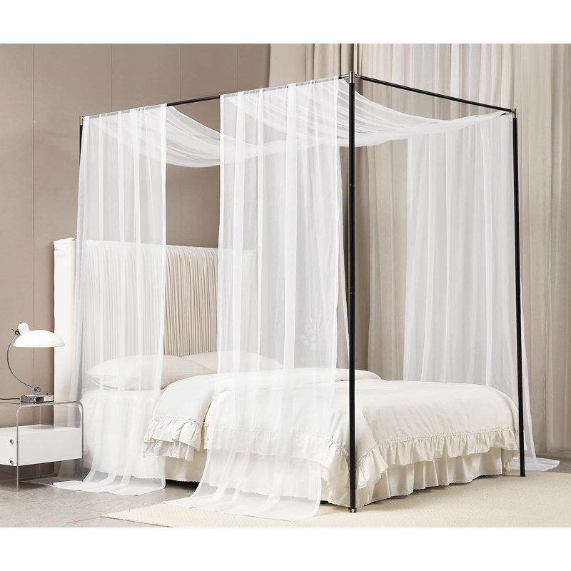 Rideaux de lit à baldaquin avec écharpe de lit Princess