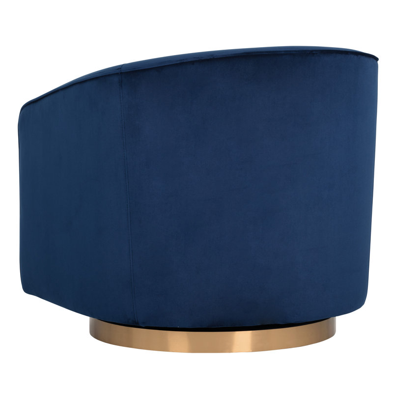 Hazel Swivel Armchair, Navy Blue